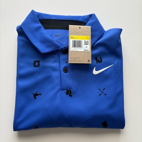 Men’s Nike Golf Tour Dri-Fit Icon Print Polo Shirt Small New With Tags MSRP $80 - Picture 3 of 6